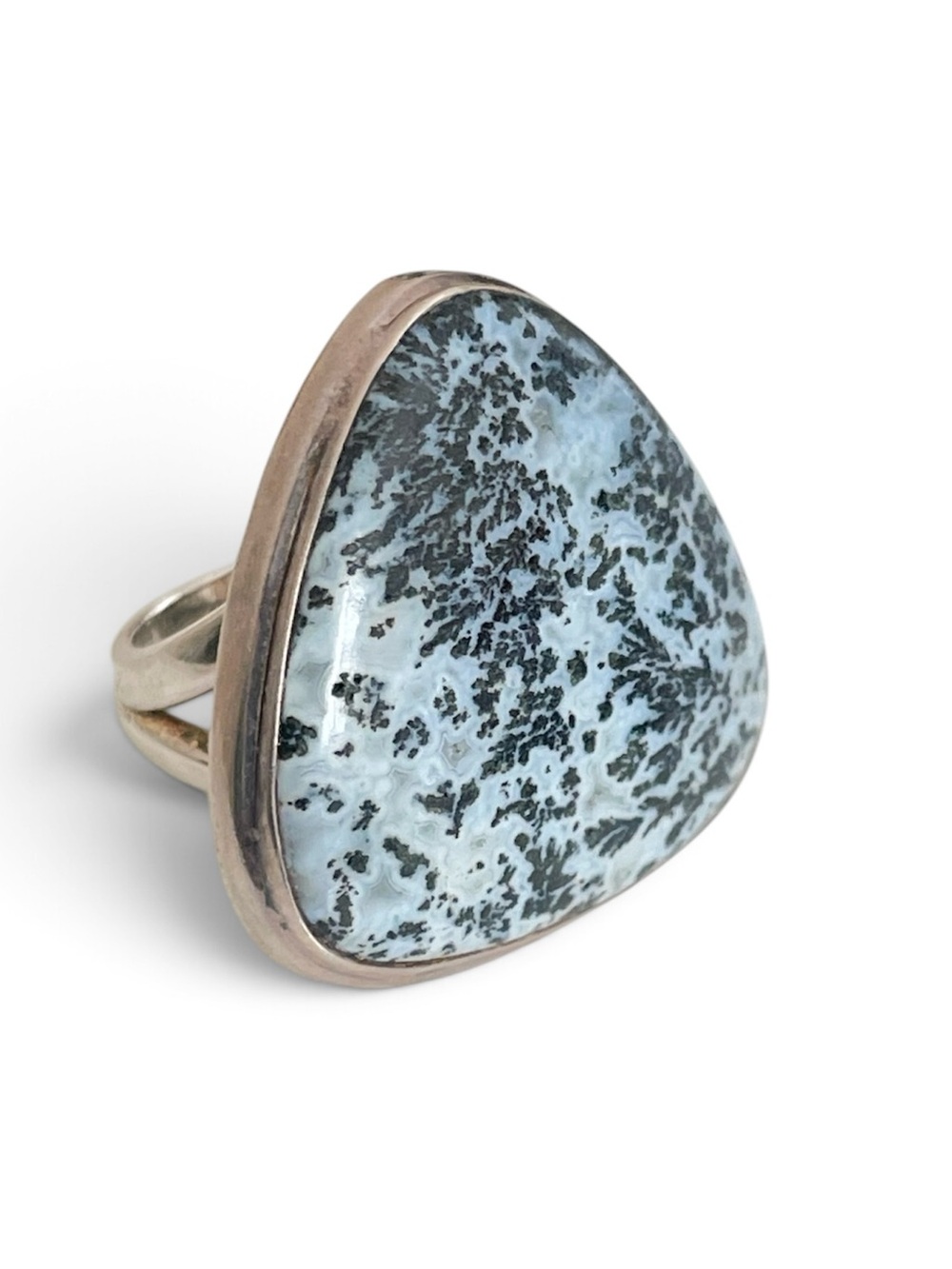 Dendritic Opal Ring in 925 Sterling Silver, US:6 or Adjustable!! “ B O H O